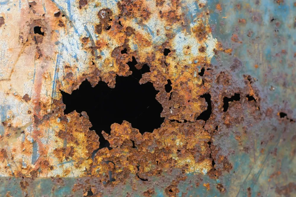 Trou de corrosion dans un réservoir en acierwebp